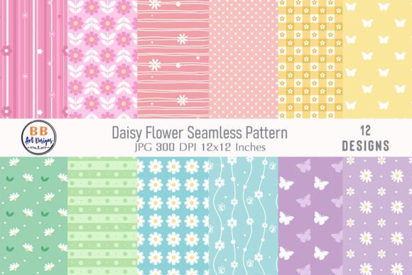 Download Daisy Spring Flower Pattern Floral Paper - Flow Collection