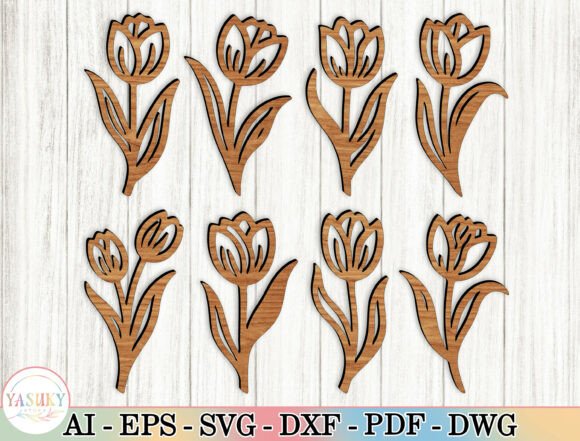 Download 8 Flower Wood Art Laser Cut Files Svg - Flow Collection