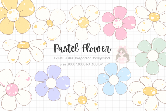 Download Spring Pastel Flower Clipart PNG - Flow Collection