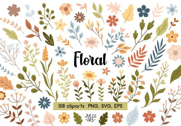 Download Boho Floral Clipart, Flower Svg Png - Flow Collection