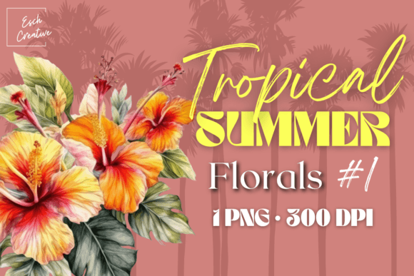Download Tropical Summer Flower Watercolor - Flow Collection