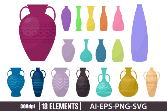 Download Flower Vase Clipart Set - Flow Collection