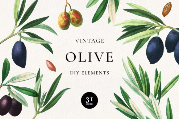 Download Vintage Olive DIY Elements - Diy elements Collection