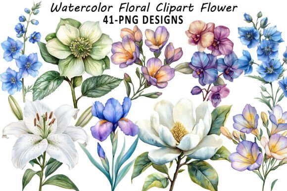 Download Watercolor Floral Clipart Flower - Flow Collection