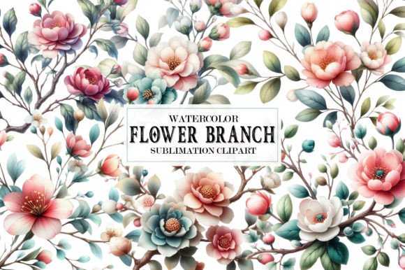 Download Flower Branch Watercolor Collection - Flow Collection