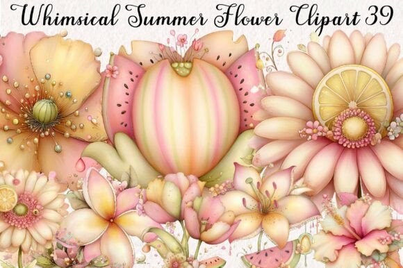 Download Whimsical Summer Flower Clipart - Flow Collection