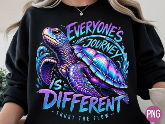 Download Sea Turtle Trust the Flow PNG Tshirt - Flow Collection