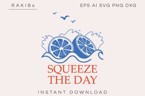 Download Squeeze the Day Lemon Sea Art SVG PNG - Premium Resources