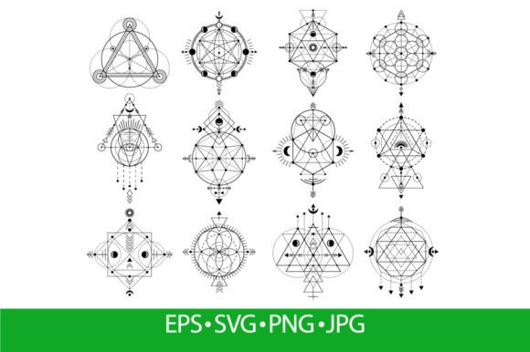 Download Sacred Geometry Figures, Abstract Mystic - Geometry Collection