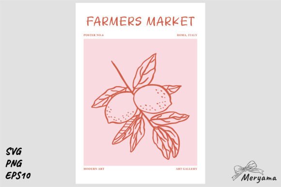 Download Farmers Market Lemon Fruit Art Print SVG - Premium Bundle