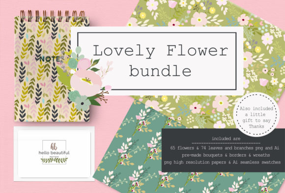Download Lovely Flower Bundle Illustration - Flow Collection