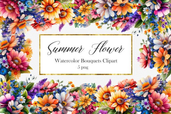 Download Summer Flower Bouquets Clipart - Flow Collection