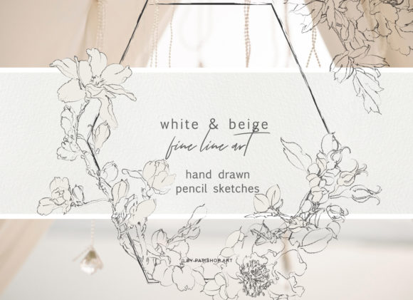 Download Pencil Sketched Fine Line Flowers - Flow Collection