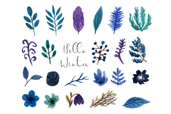 Download Hello Winter Flower Watercolor - Flow Collection