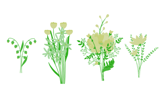Download Set Art Flower Branch - Flow Collection