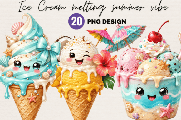 Download Ice Cream (melting Summer Vibe) Clipart - Premium Resources