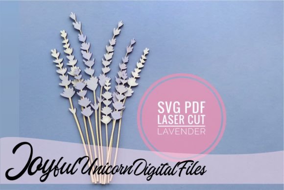 Download Lavender Laser Cut Flower SVG File - Flow Collection