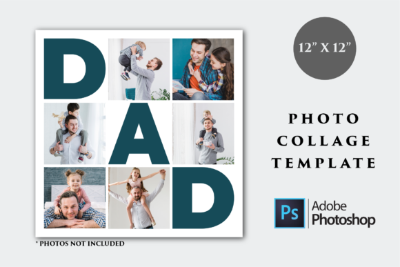 Download 12x12 DAD Photo Collage Template - Template Collection